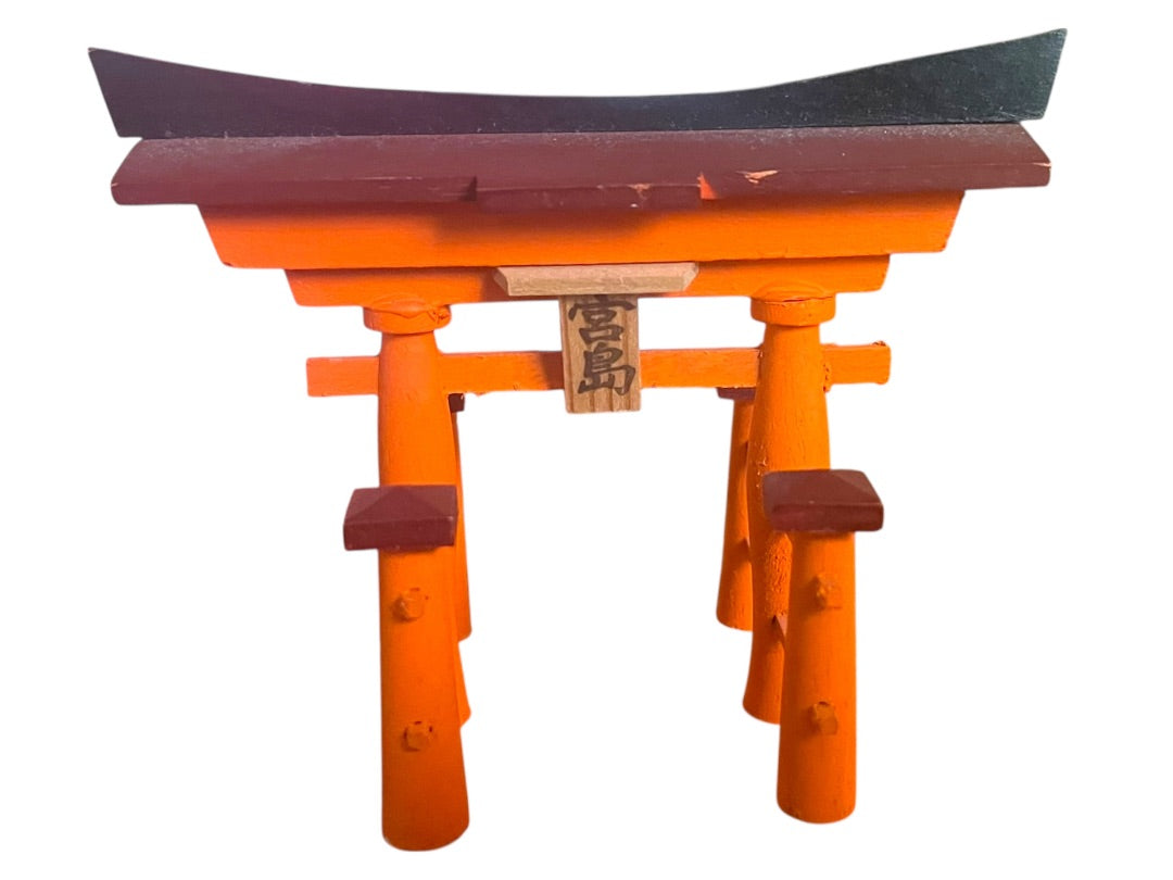 Japanese Wooden Replica Miyajima Torii Gate Itsukushima Shrine Hiroshima