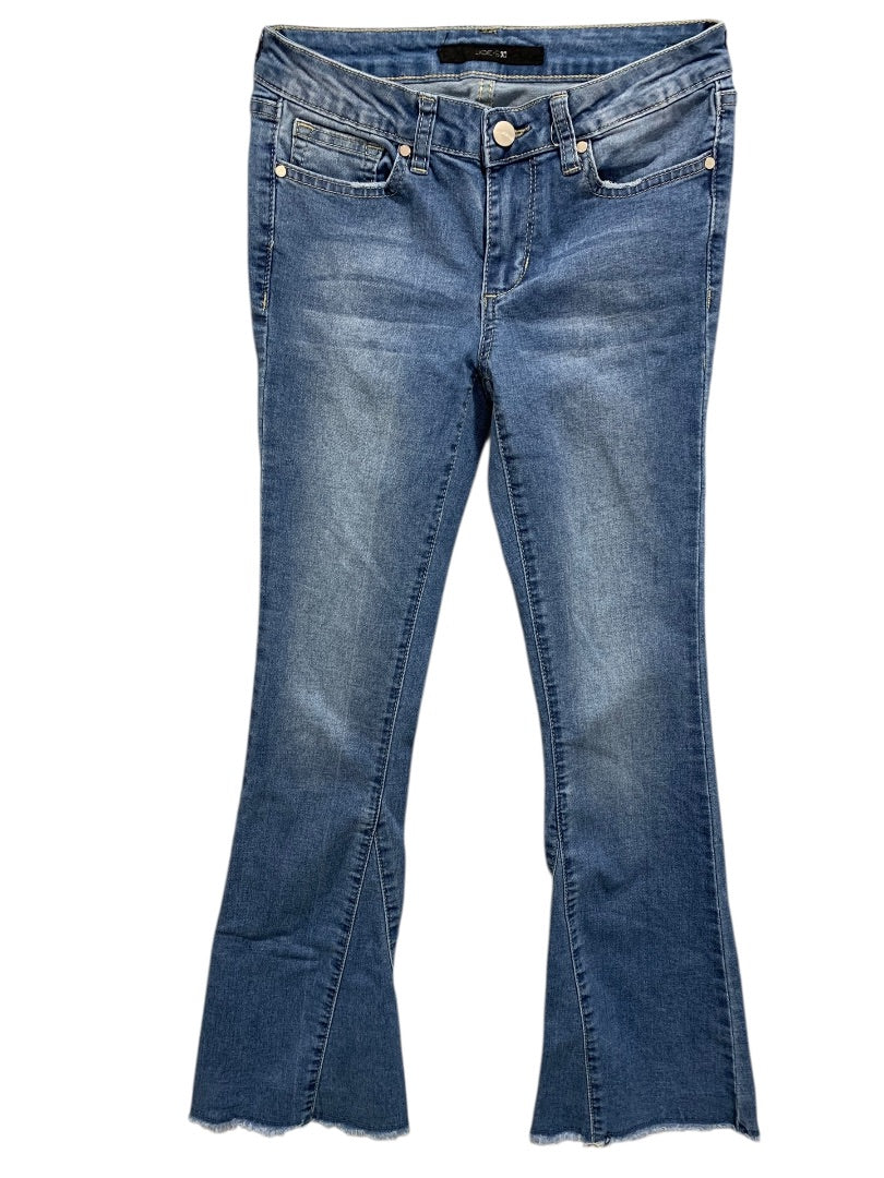 Size 14 Joes Jeans Girls Flare Leg Denim Frayed Hem Retro