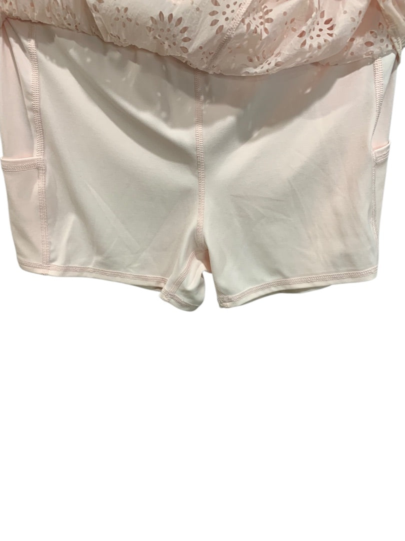 Medium Aerie Womens New Lasercut Shorts Pink Pull On