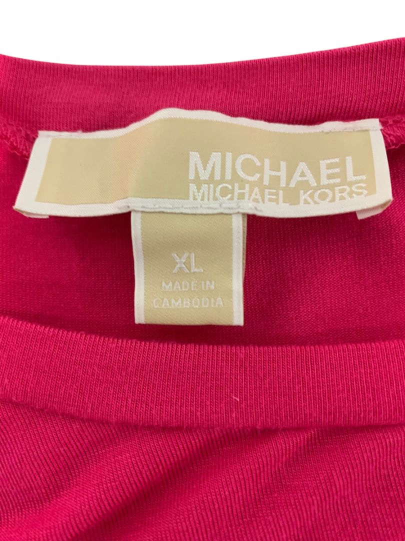 Size XL Michael Kors Hot Pink Womens Tank Top Flounce Hem Soft