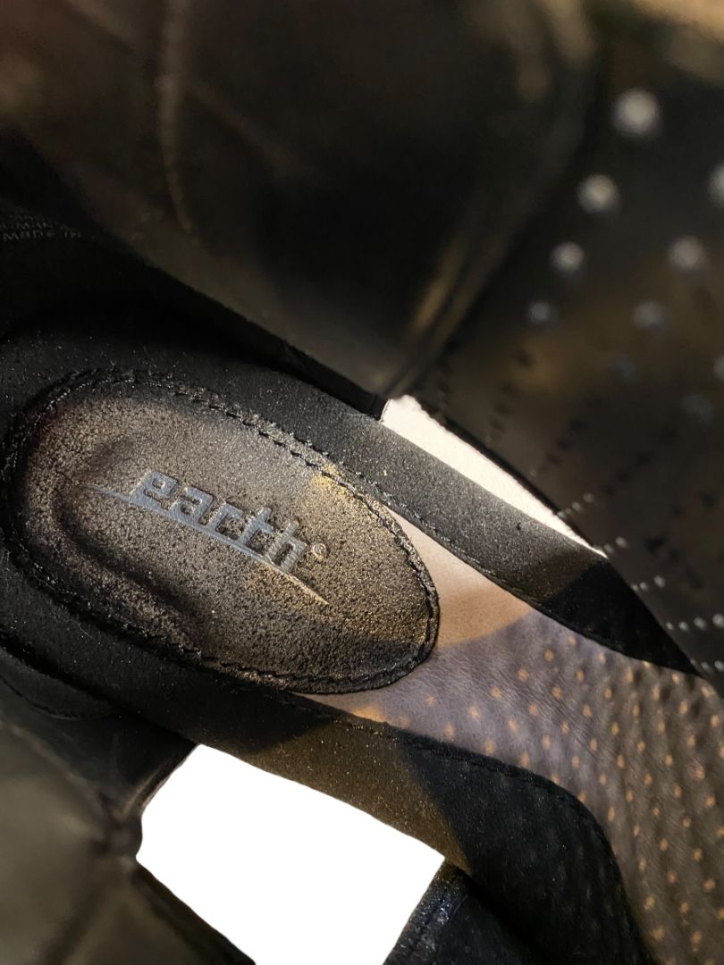 Size 11 Earth Intrepid Womens Pewter Leather Booties Boots Open Toe