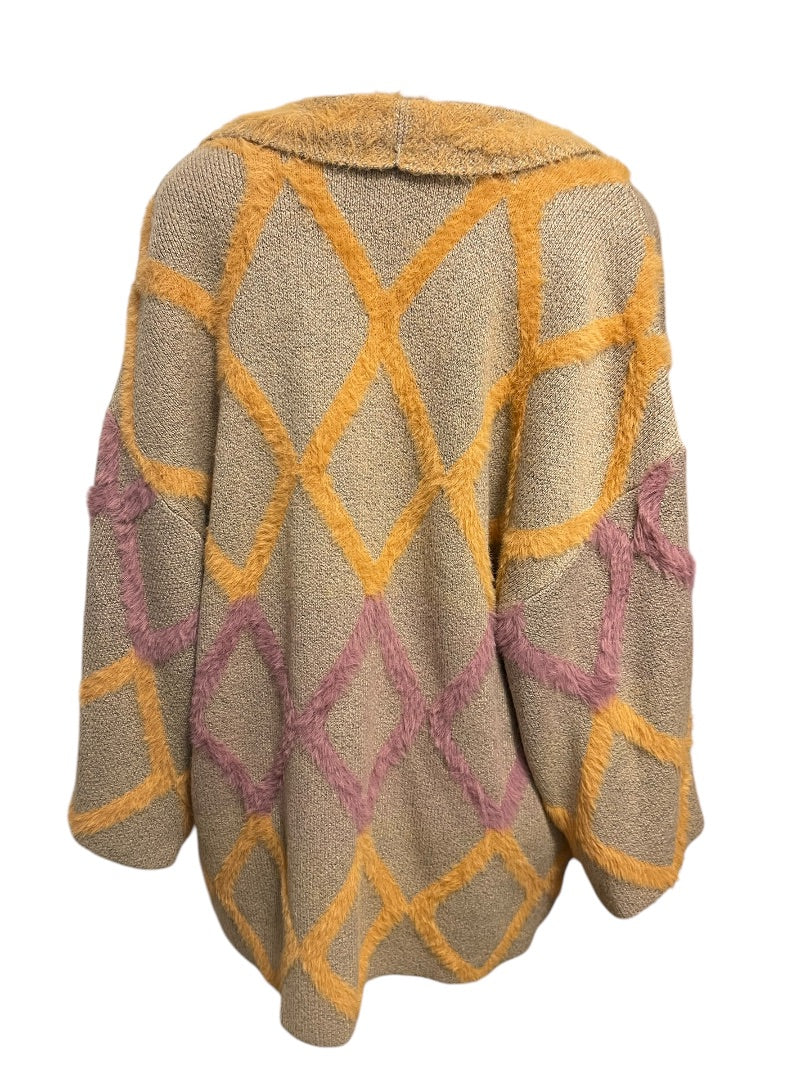 Medium/Large Kori America Womens New The Carter Cardigan Retro Look