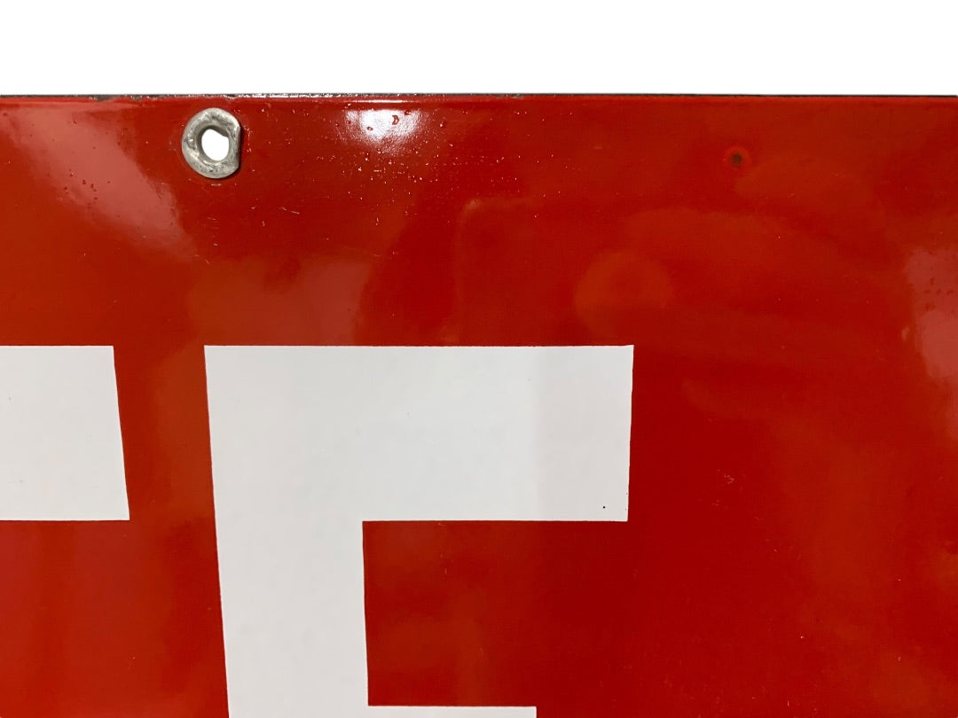 Vintage Porcelain on Metal Sign "Gate 12" 35.5 x 12 Inch Heavy Gauge
