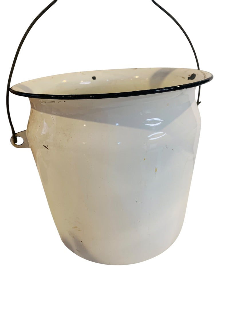 Porcelain Enameled Ware List Buffalo NY Flintstone Pail 9" Bucket