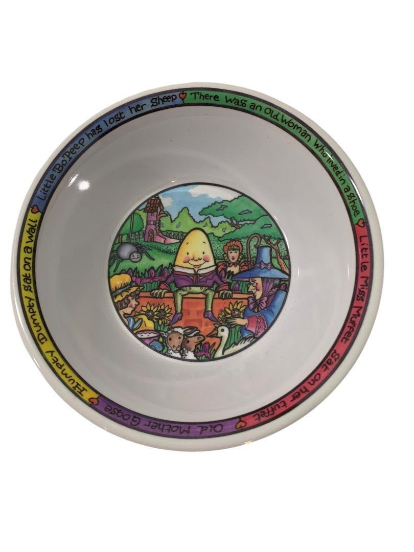 Childrens Melamine Bowl and Plate Nursery Rhymes Winterthur