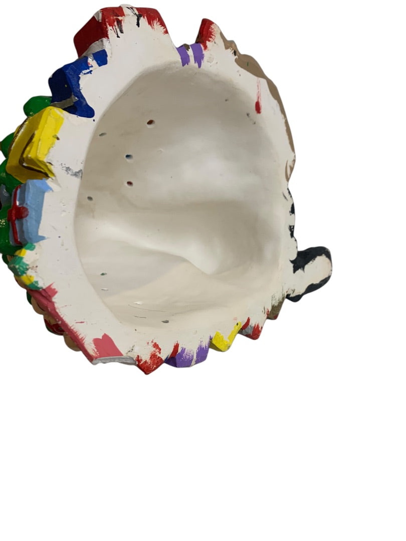 Vintage Ceramic Christmas Tree Top Only 10" Santa Replacement