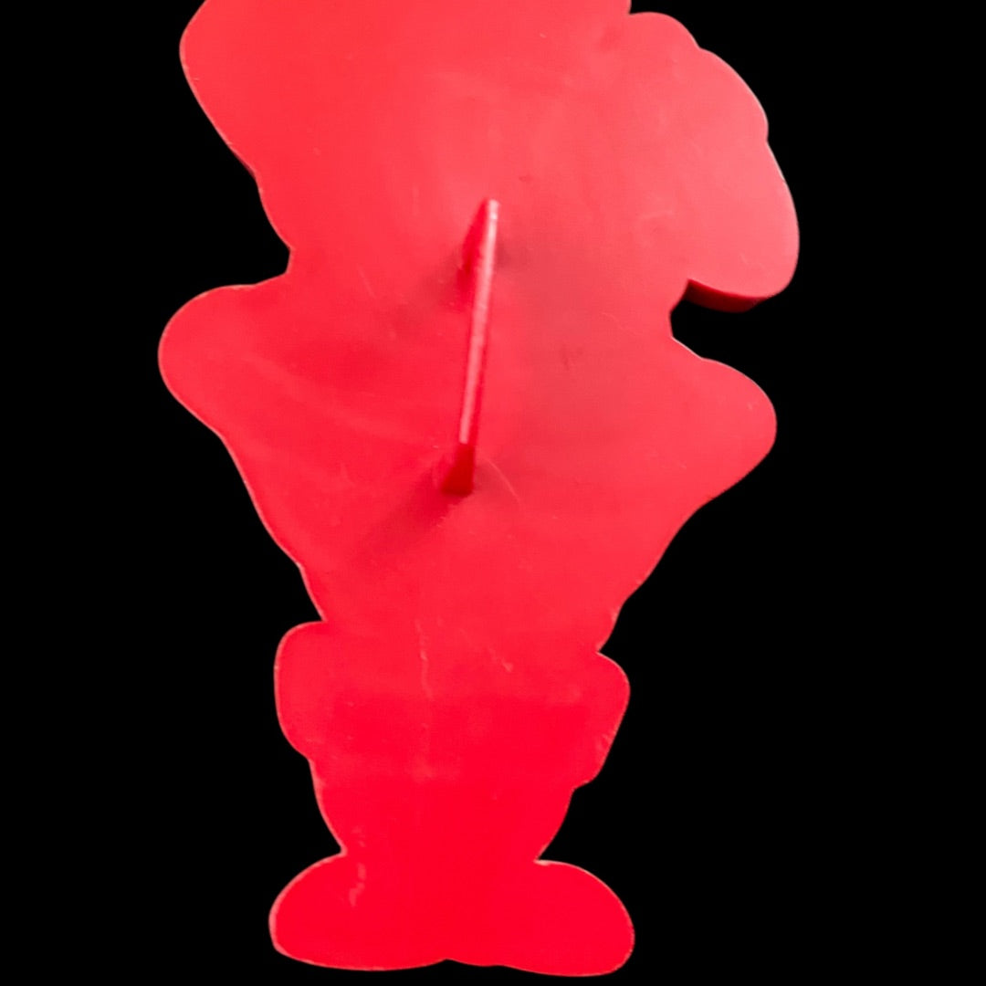 Tupperware 1970s Red Plastic Cookie Cutter USA Santa Christmas Jolly Holiday