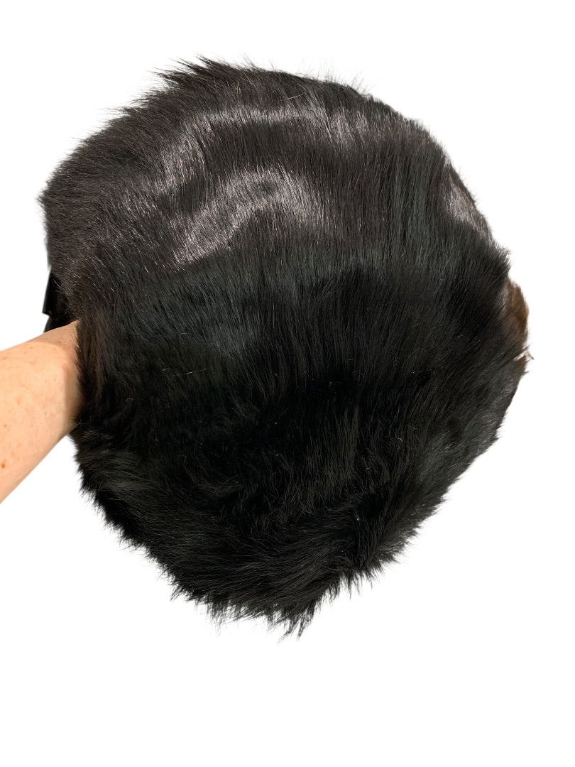 1960s Beaver Fur Muff Warm Winter Vintage Hand Warmer Brown 12 Inch