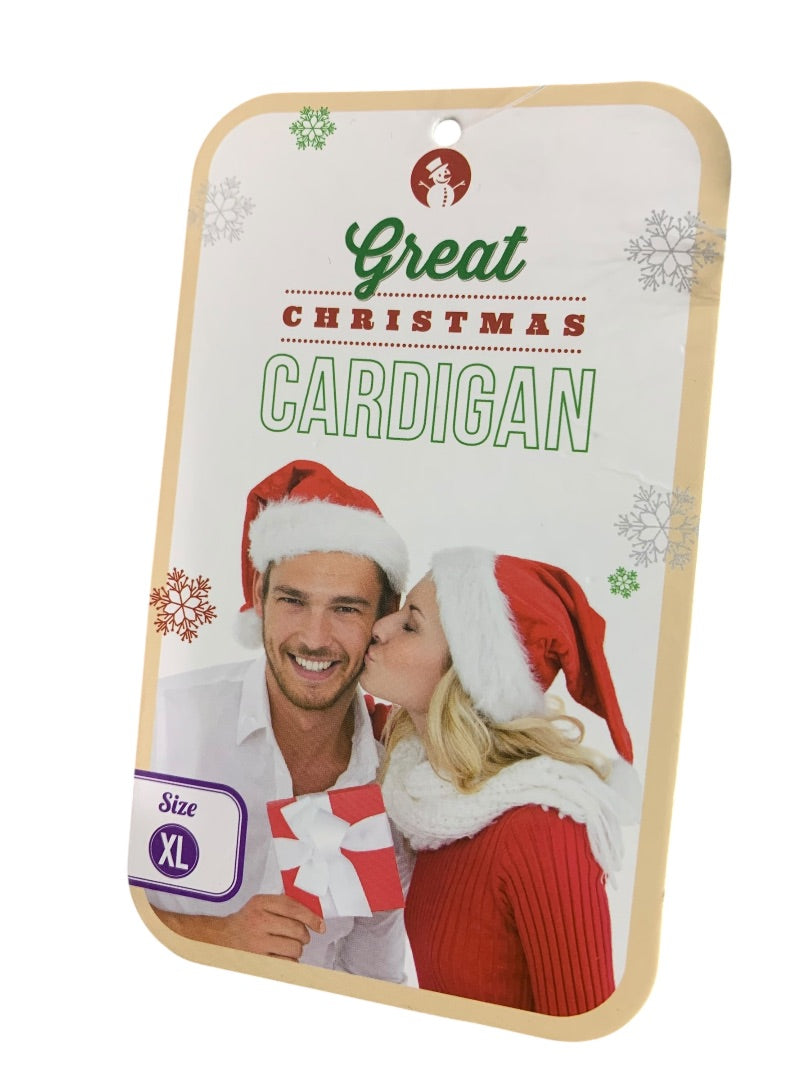 XL Womens New Christmas Cardigan Sweater Soft Fuzzy Santa Reindeer