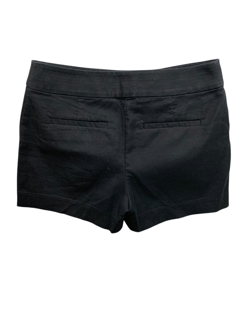 Size 2 Loft Womens Shorts Black Goldtone Button Pockets