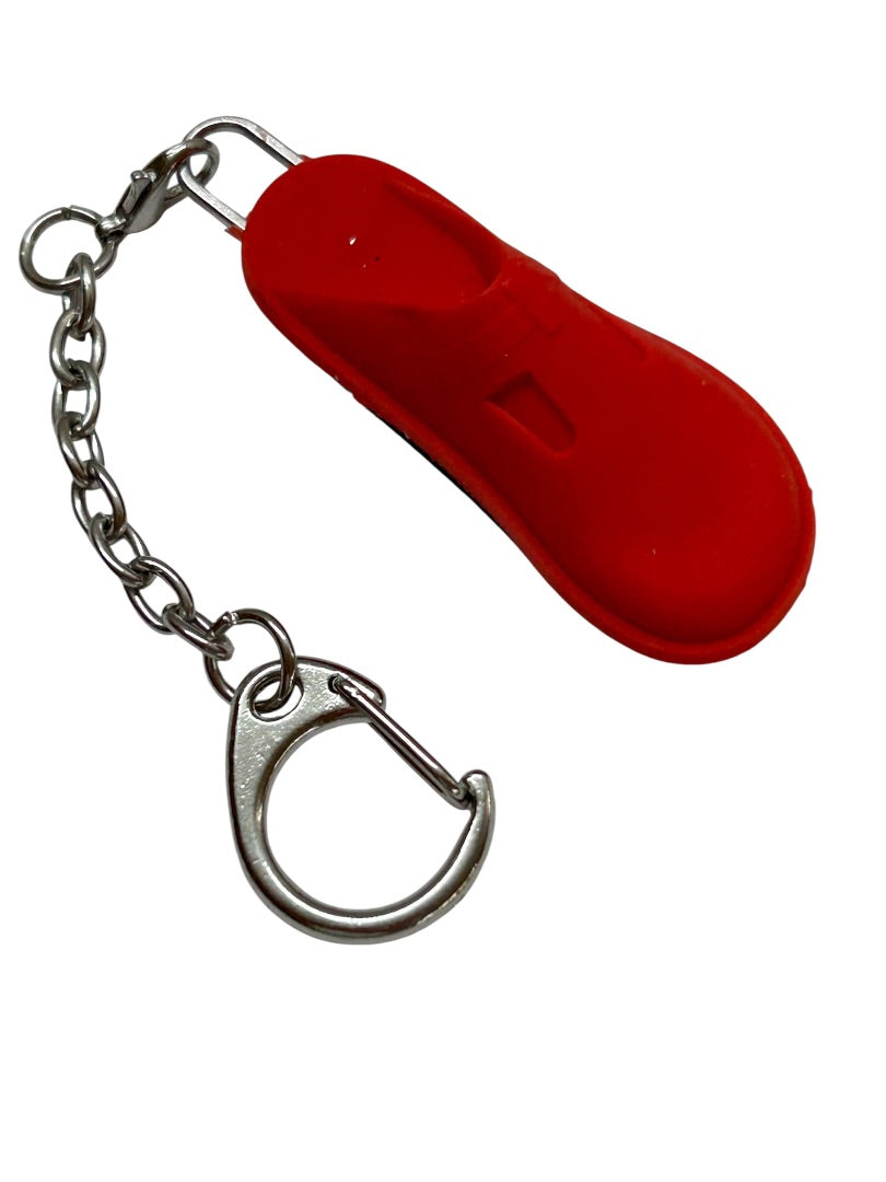 Alegria Shoes Promotional Key Ring Bag Clip Red Shoe PVC 5"