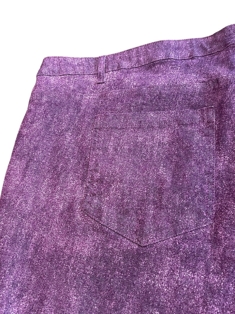 Size 30W Denim 24/7 Stretch Straight Leg Jeans Pockets Purple New