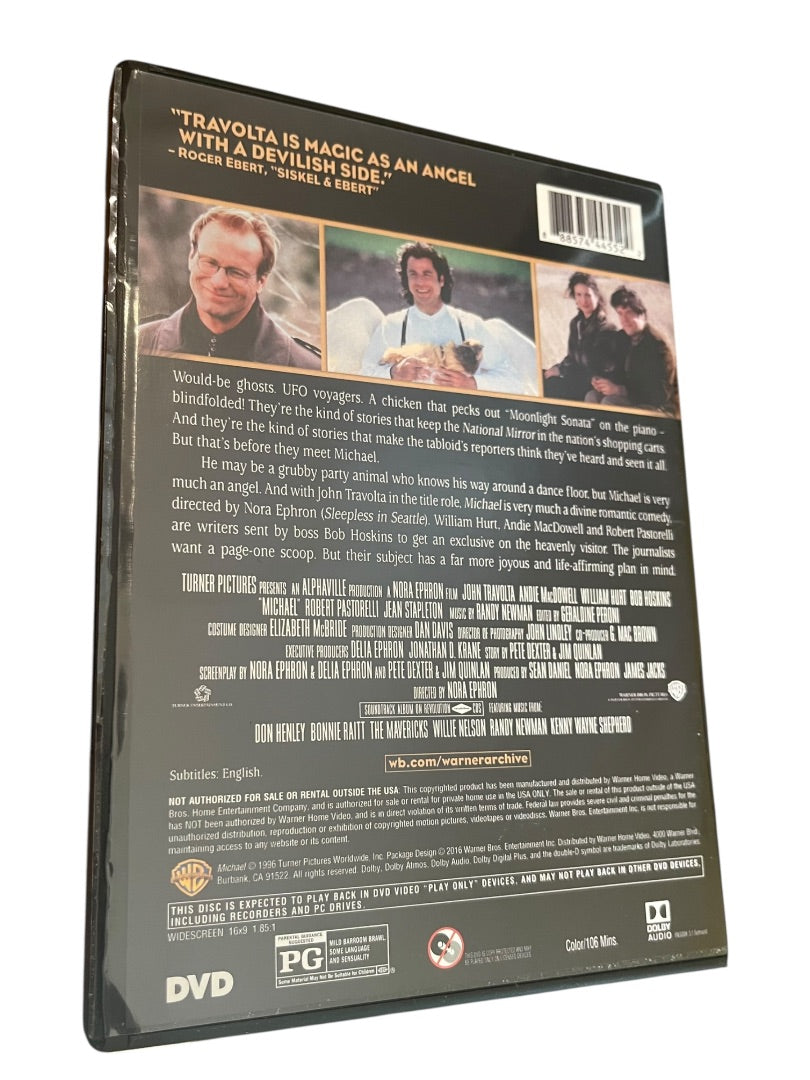 Michael DVD Movie John Travolta Andie MacDowell William Hurt 1997