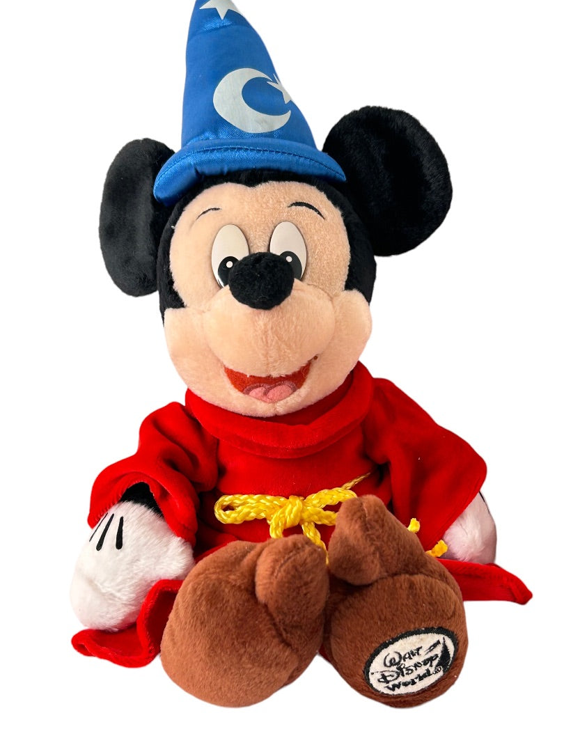 Disney Sorcerer Mickey Mouse Bean Bag Plush Doll With Tag 13”