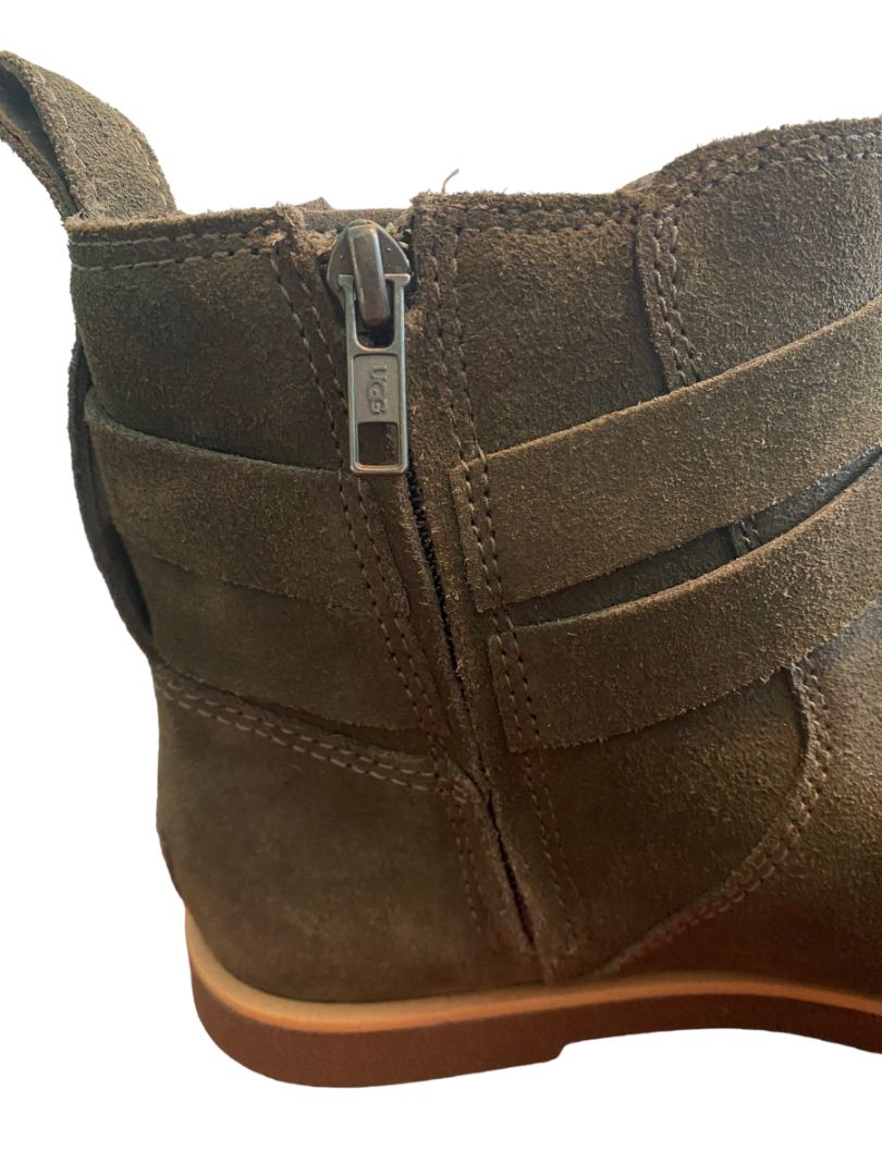 9.5 Ugg Womens Josefene Suede Ankle Booties olive Army Green NWOB
