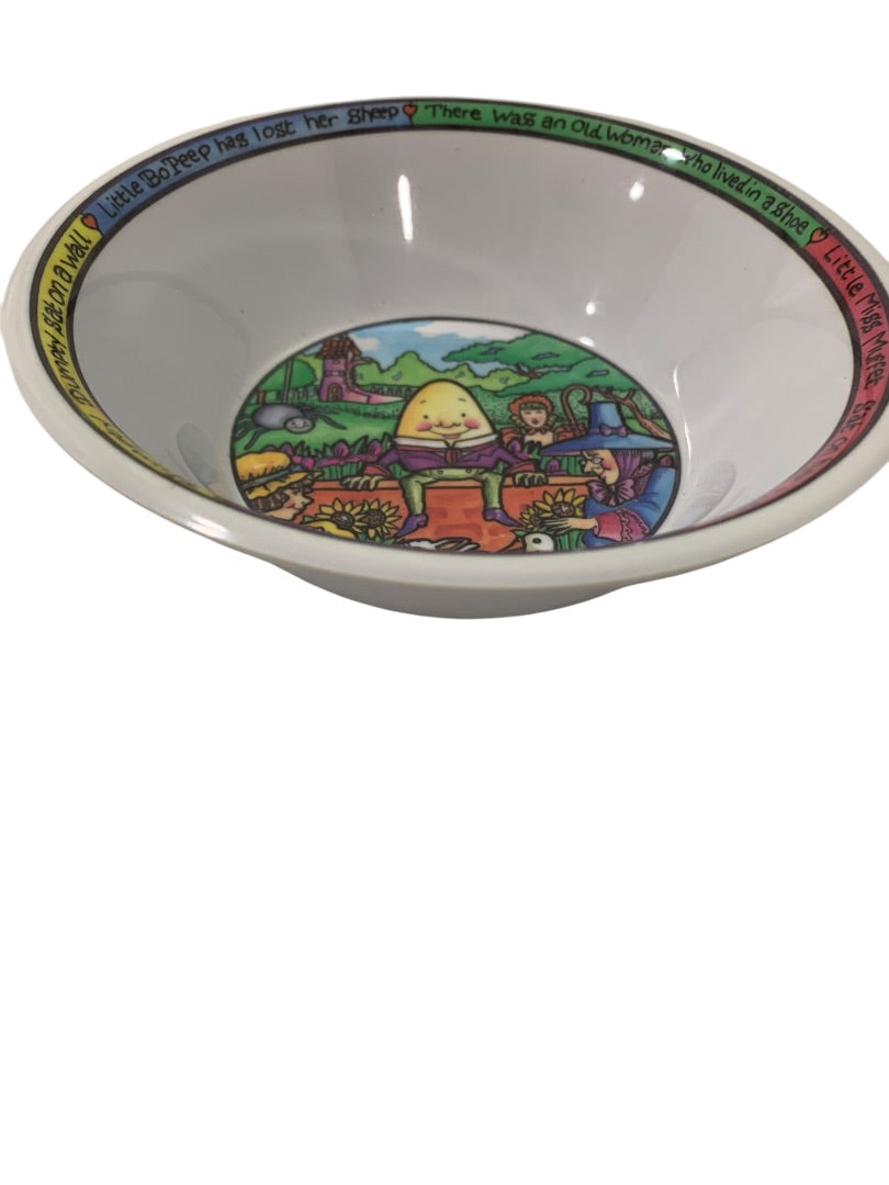 Childrens Melamine Bowl and Plate Nursery Rhymes Winterthur