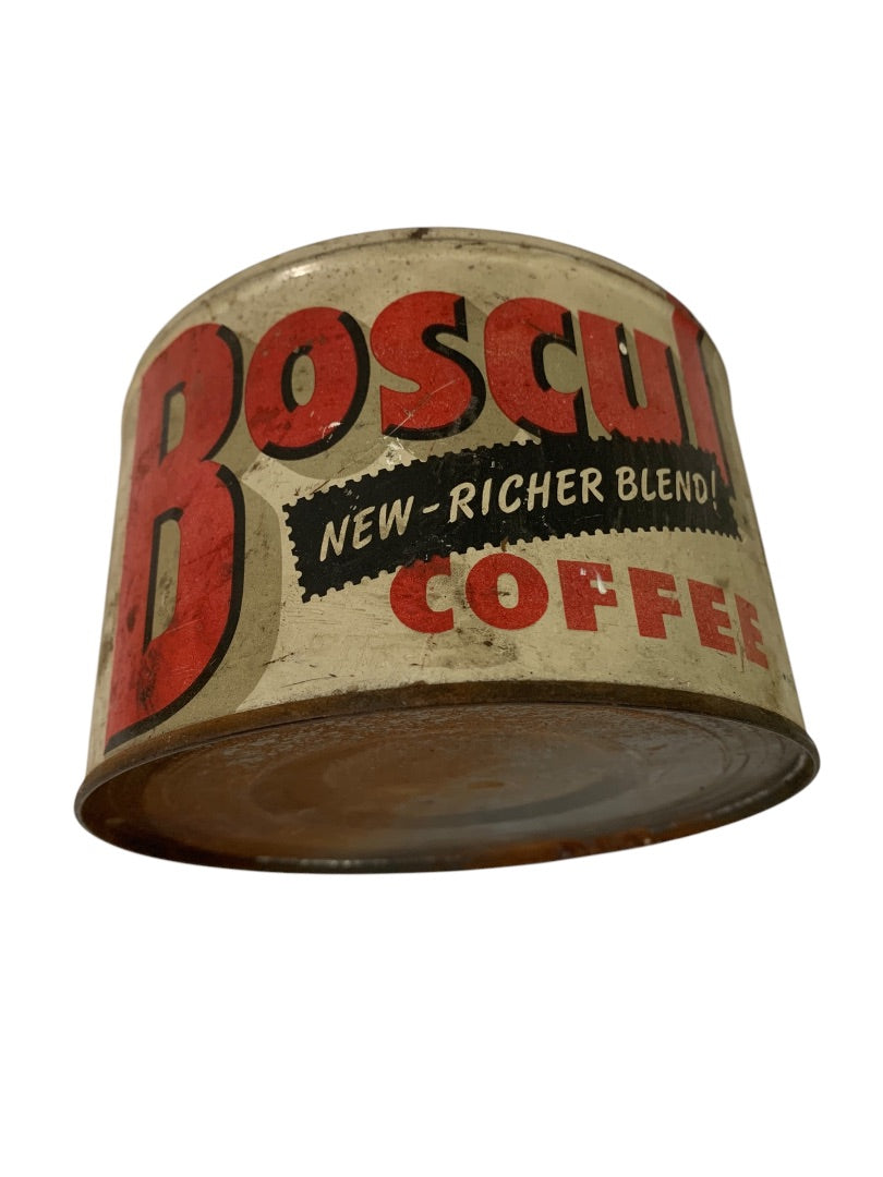 1947 Boscul Coffee Can Tin No Lid Camden NJ 1 Pound