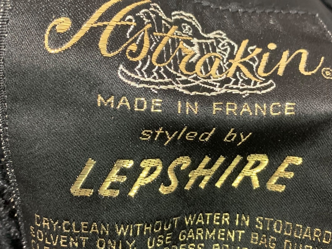 1950s Lambs Wool Mink Collar Womens Persian Coat Astrakin France