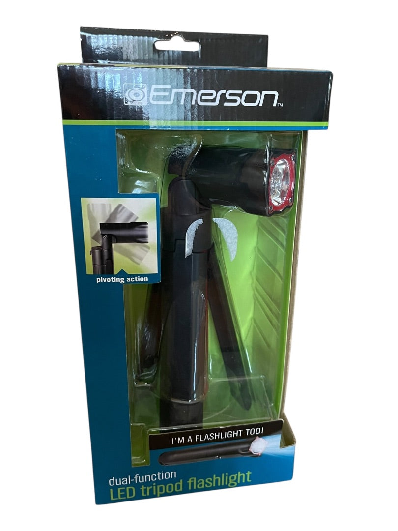 Emerson Dual Function LED Tripod Adjustable Flashlight New