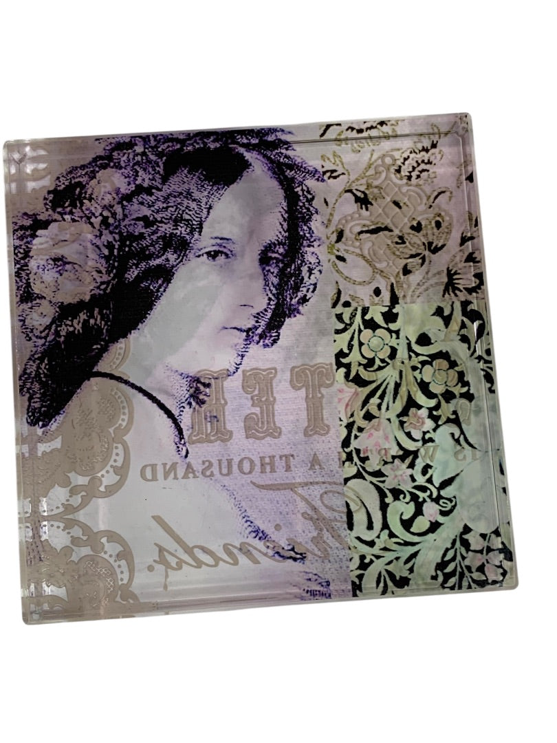 Acrylic Paperweight "A Sister is Worth a Thousand Friends" 3.2" Square