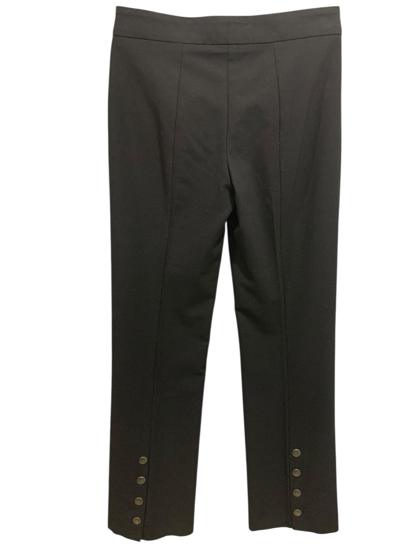 Size 0 bebe Womens Black Dress Pants Snap Calf Detail