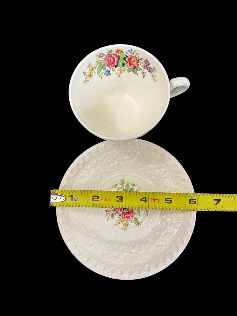 1940s Wellesley Wedgwood Ullswater China Teacup and Saucer