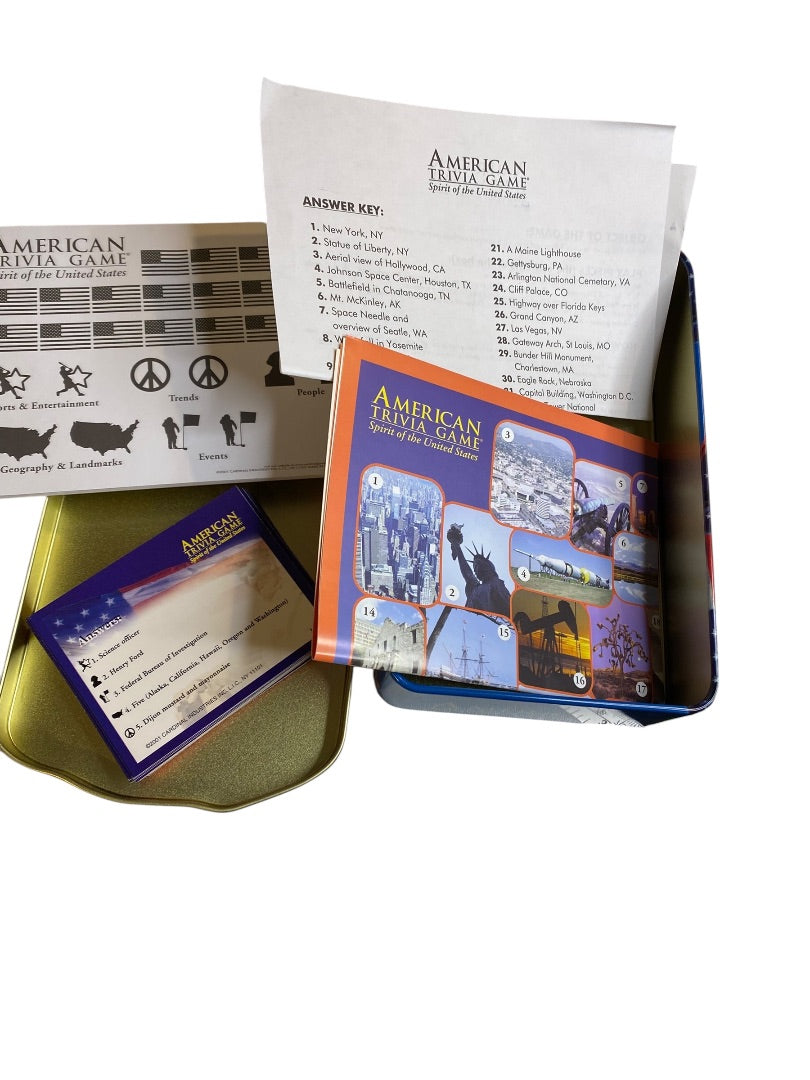 Spirit of the United States American Trivia Game in Tin Ages 8+ (2 or More Players)
