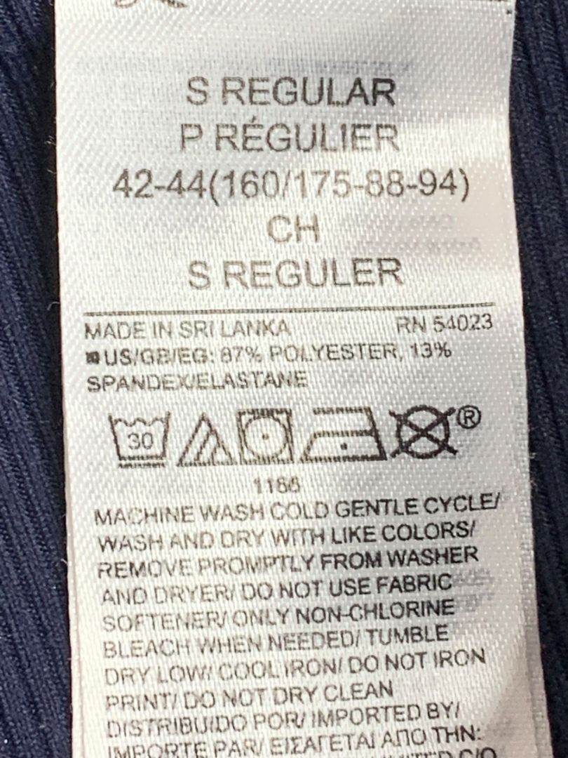 Small GapFit Womens Navy Blue Ribbed Jogger Leggings 26" Inseam