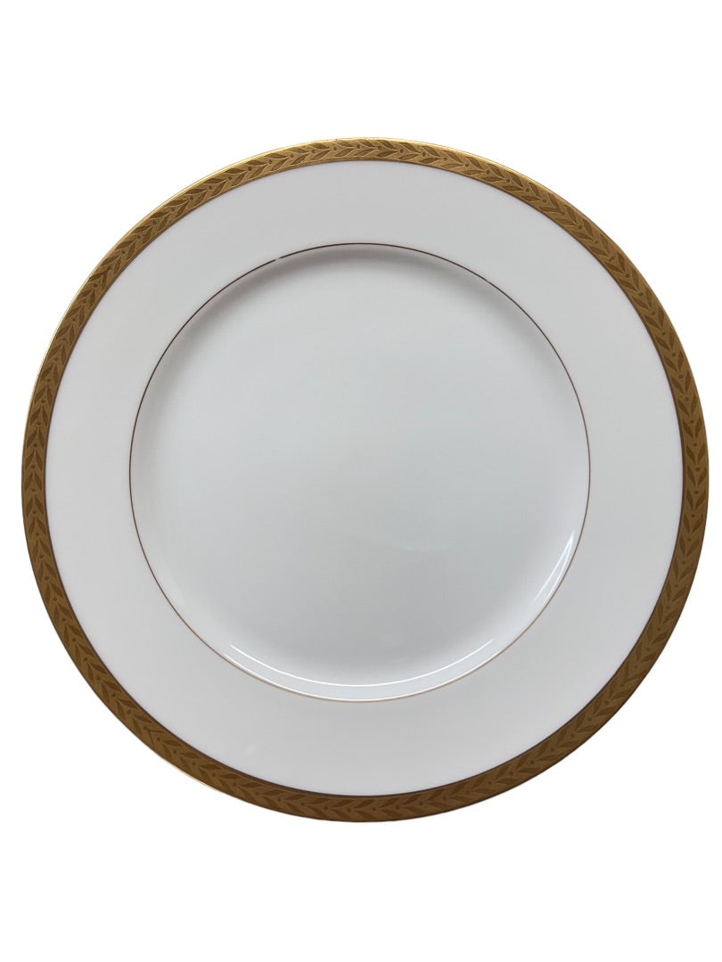 Sango Royalty Pattern White Gold Trim Dinner Plate 10.5" 1970s