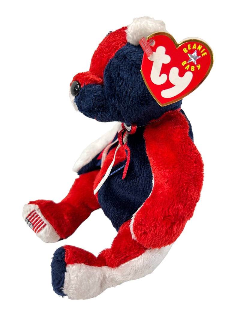 Ty Beanie Baby Original 2000 Patriot Bear Stuffed Animal Tags
