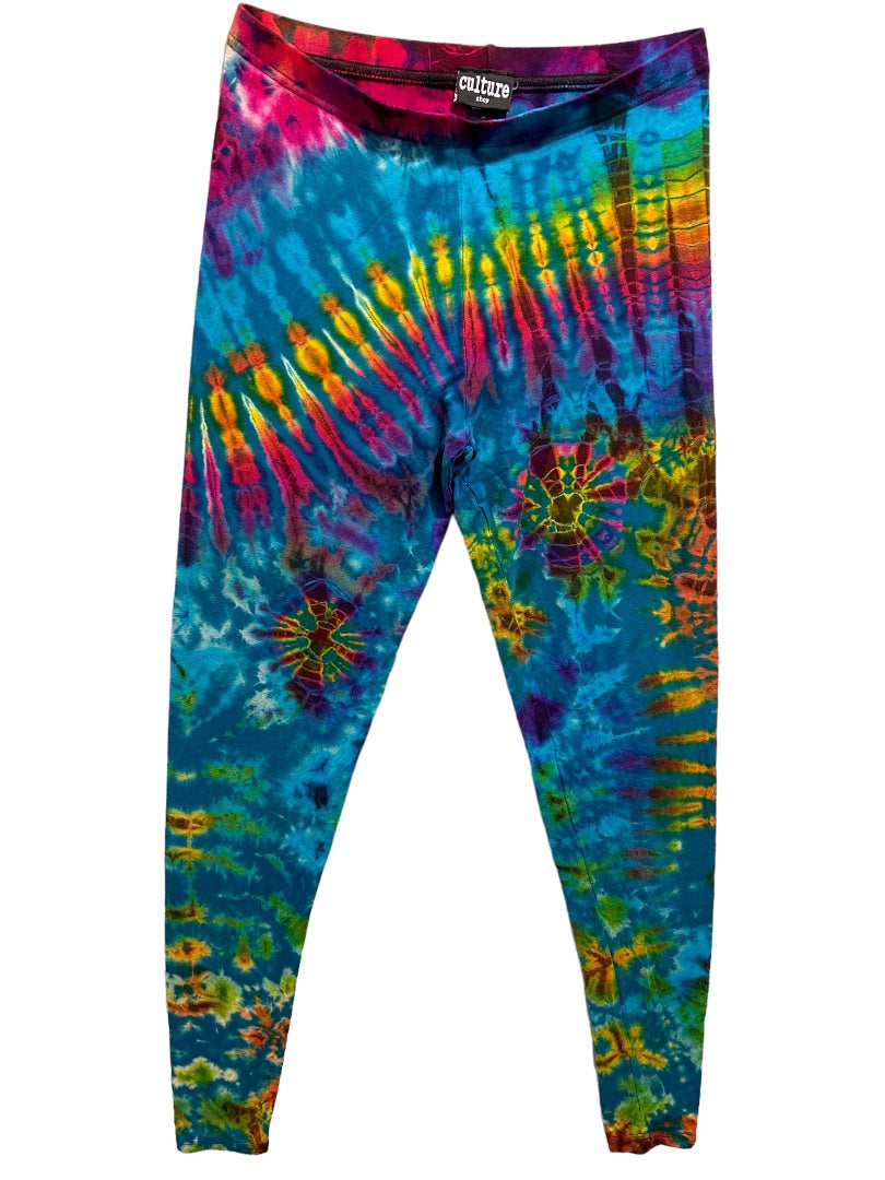 XL Culture Shop Girl's Youth Bright Tie Dye Leggings Vibrant Ankle Length