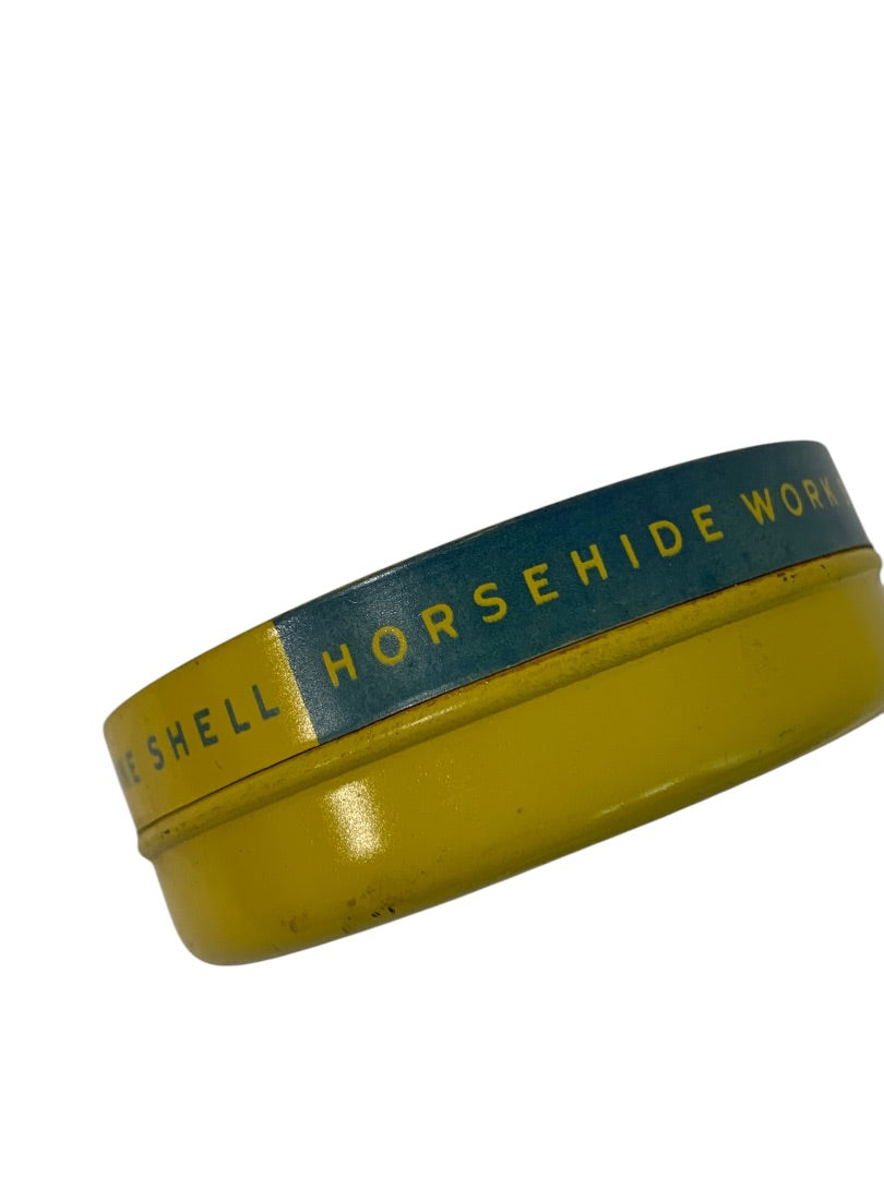 1950s Wolverine Shoe Grease Tin Decor Rockford Michigan 2.75" Diameter