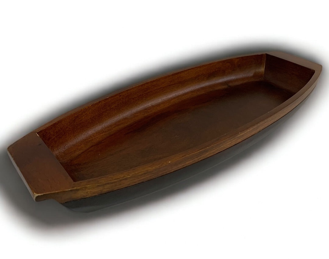 Large Wooden Trencher Bowl 24 Inches Long Farmhouse Decor