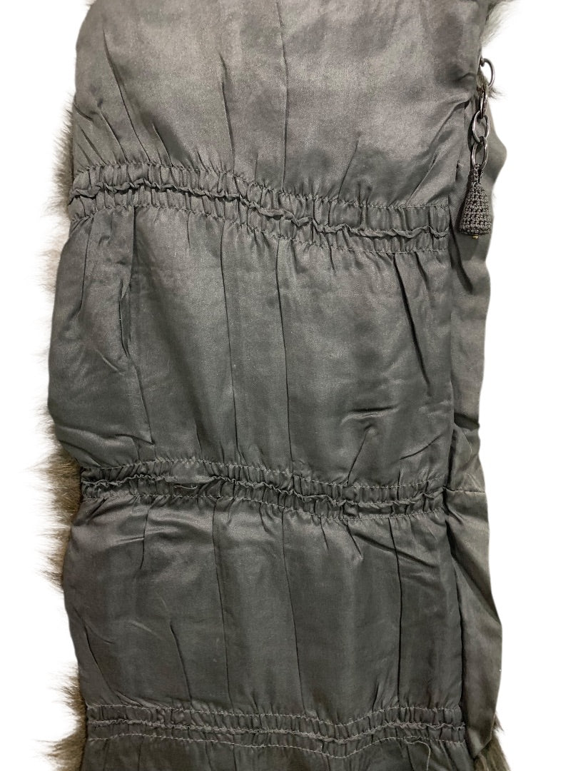 1950s Head to Tail Mink Stole Face Dark Brown Pocket Closure 48 Inch