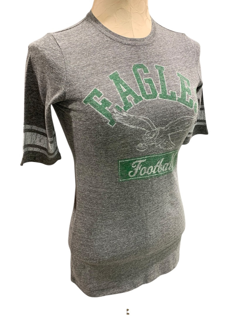 Medium Junk Food Womens Philadelphia Eagles Retro Fitted Tshirt