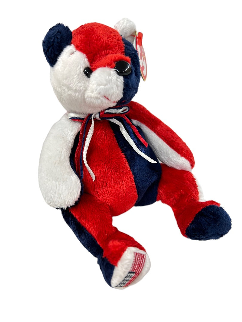 Ty Beanie Baby Original 2000 Patriot Bear Stuffed Animal Tags