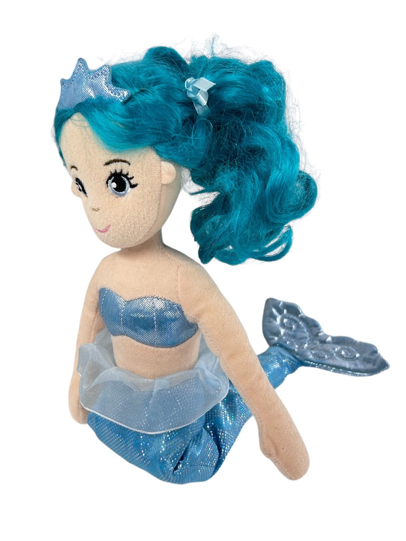 Aurora World Sea Sparkles Mermaid Doll Blue Hair Outfit Fin 17" Plush Doll Toy