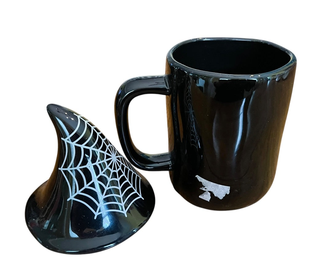 Rae Dunn by Magenta Black EEK! Halloween Gnome 24 oz Mug Lid