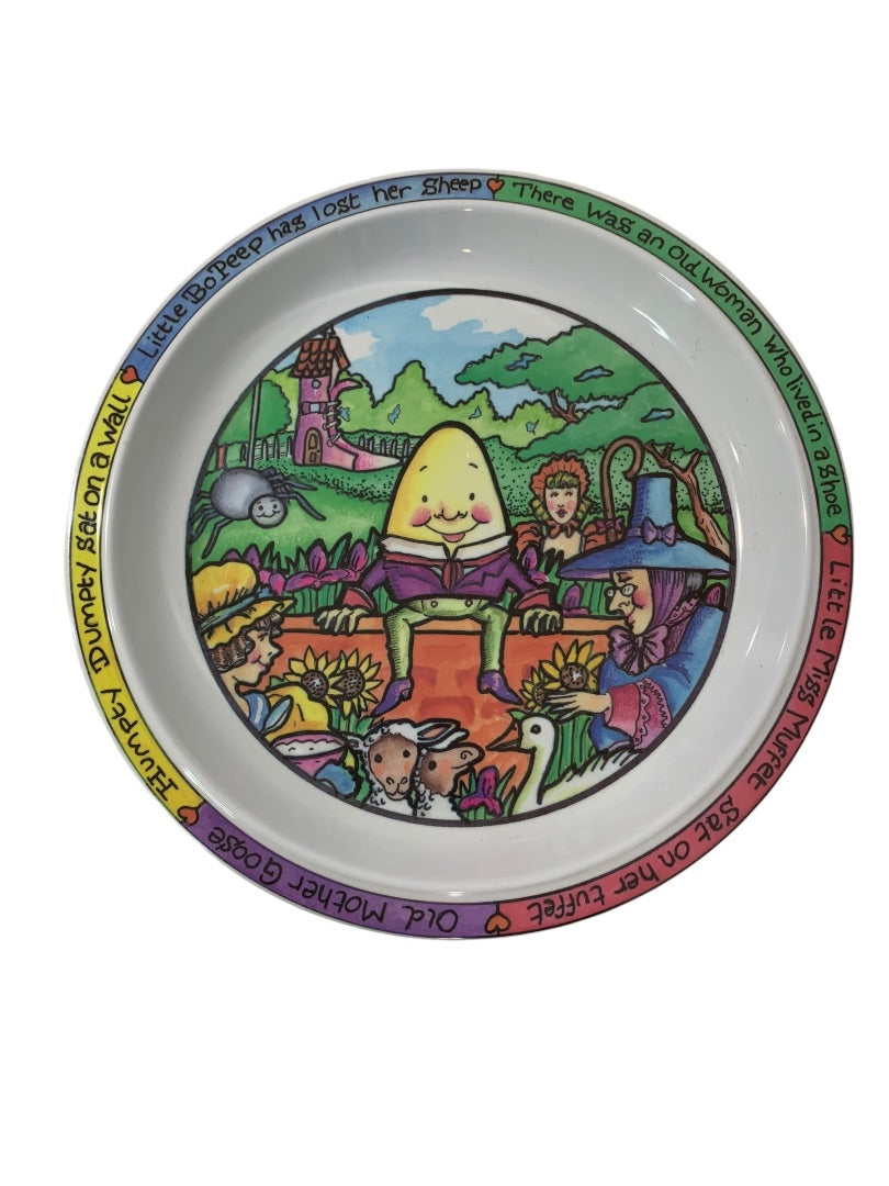 Childrens Melamine Bowl and Plate Nursery Rhymes Winterthur
