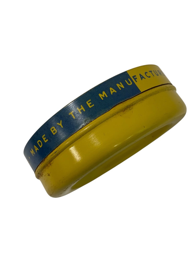 1950s Wolverine Shoe Grease Tin Decor Rockford Michigan 2.75" Diameter