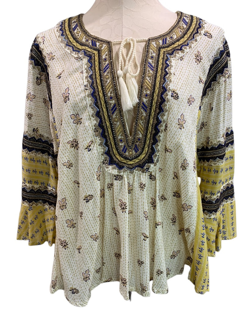 Medium Free People Boho Womens Blouse Embroidered But I Like It