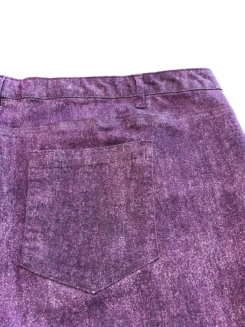 Size 30W Denim 24/7 Stretch Straight Leg Jeans Pockets Purple New