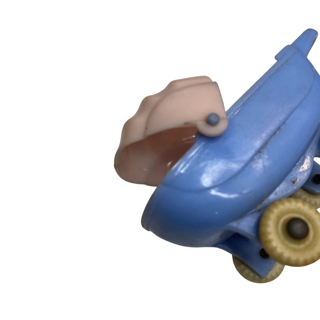1950s Acme Dollhouse Miniature Baby Buggy Carriage Plastic 2.75"L