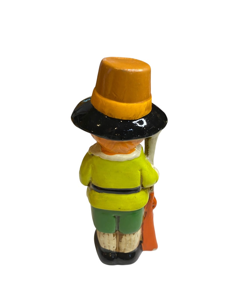 Vintage Napco Japan Papier Mache Pilgrim Boy Figurine M-8228 6.5"