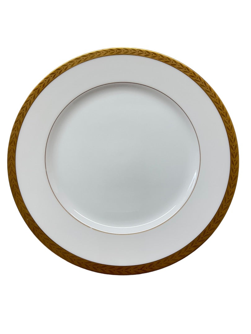 Sango Royalty Pattern White Gold Trim Dinner Plate 10.5" 1970s