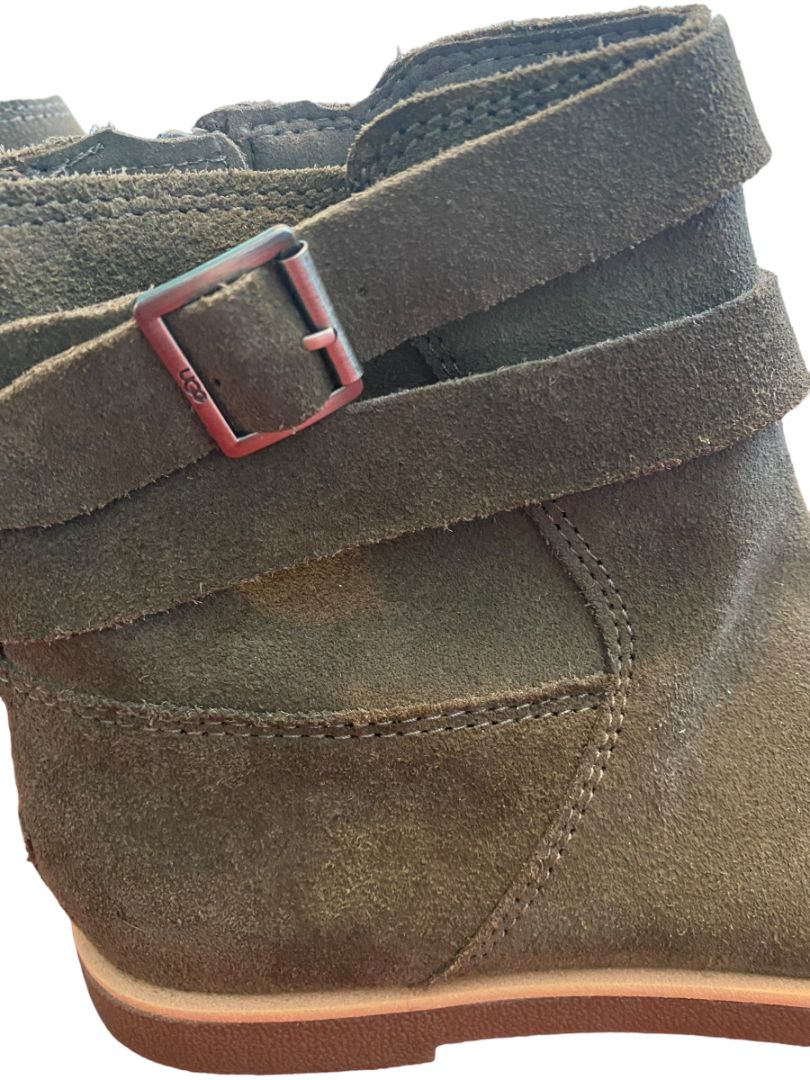 9.5 Ugg Womens Josefene Suede Ankle Booties olive Army Green NWOB