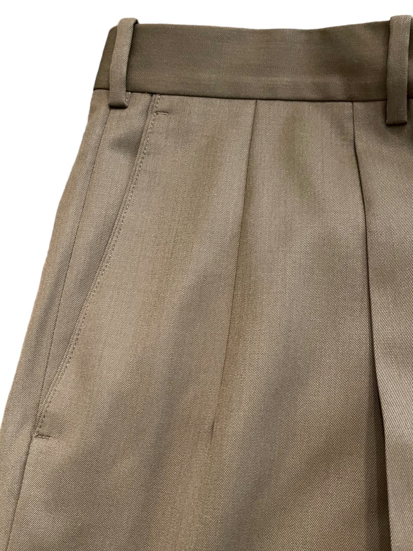Size 40R JB Britches Nordsrom Mens Cuffed Pleated Winston Dress Pants Worsted Wool Tobacco Brown Italy