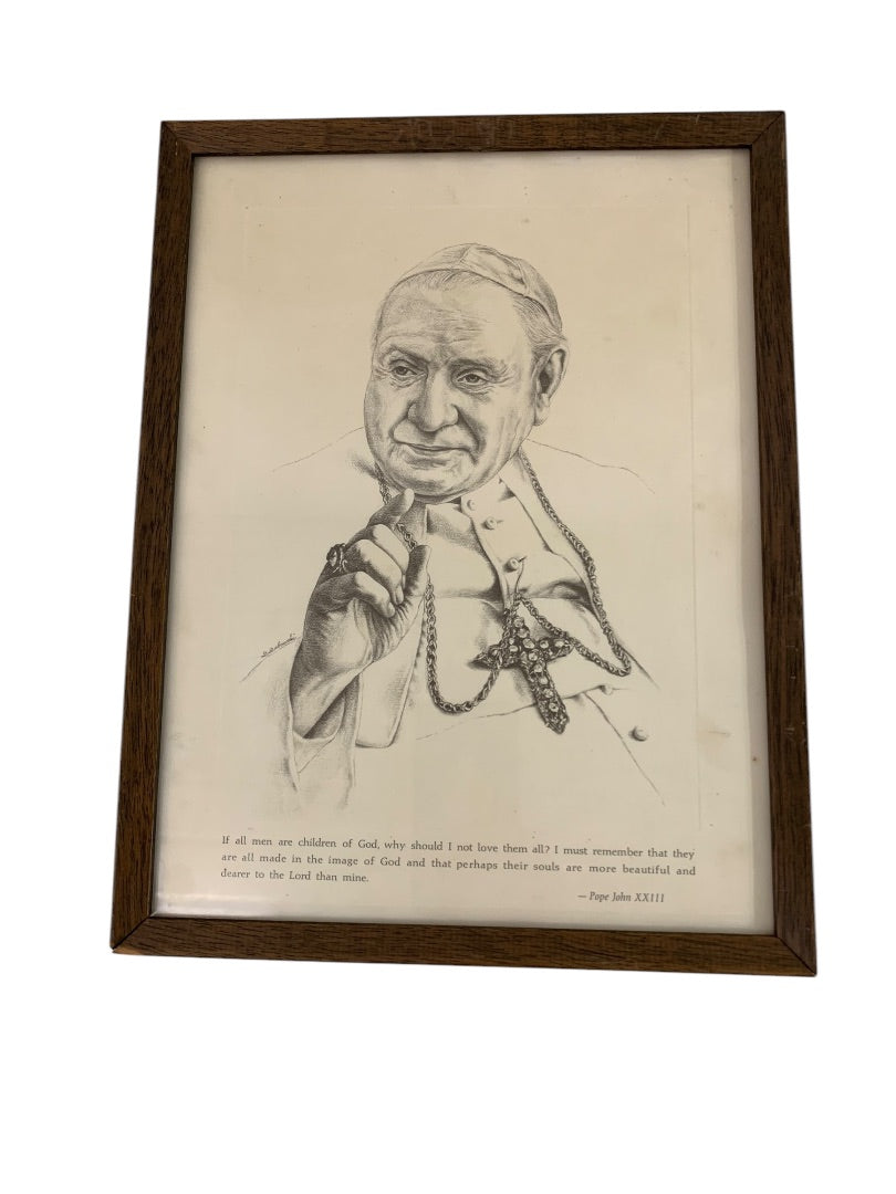 Vintage Benjamin Franklin Framed Print Three Things Quote 12.75" x 9.75"