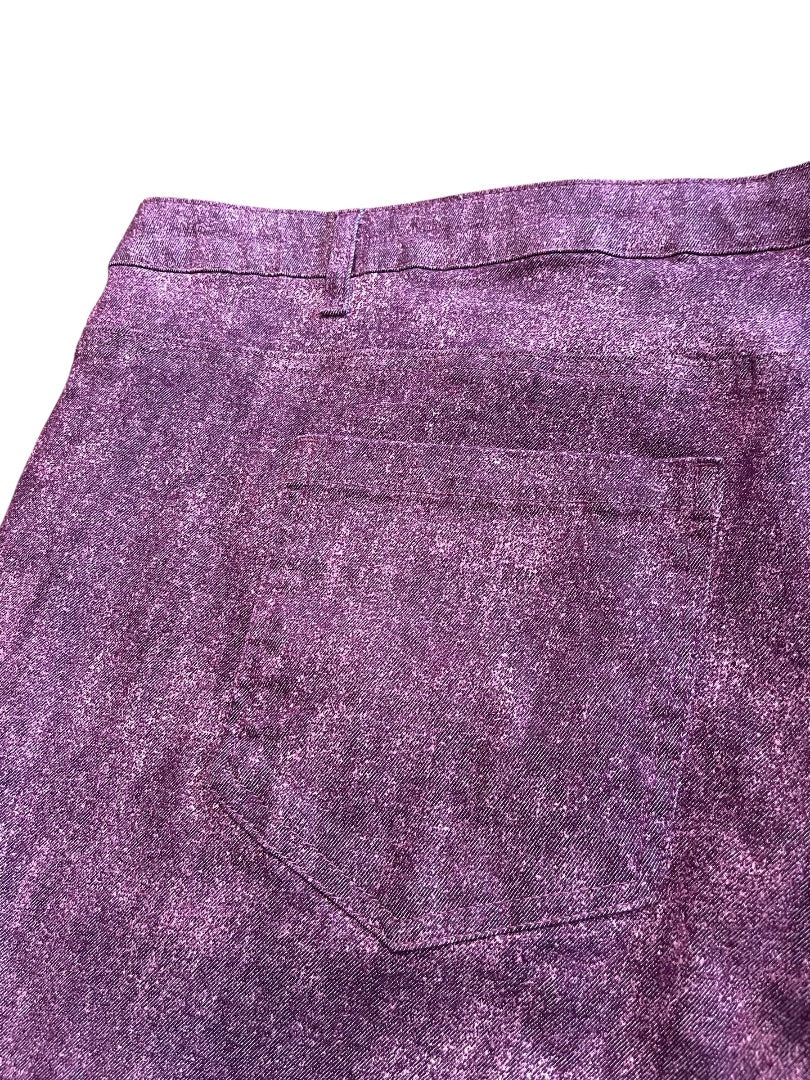 Size 30W Denim 24/7 Stretch Straight Leg Jeans Pockets Purple New