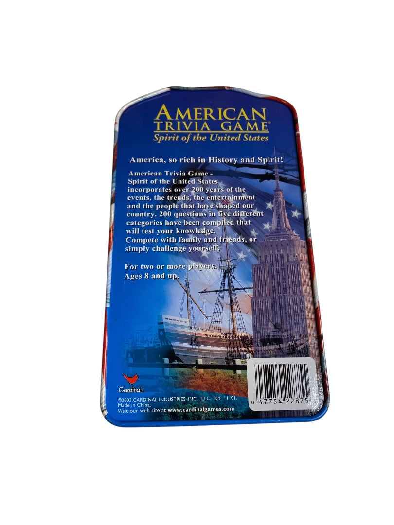 Spirit of the United States American Trivia Game in Tin Ages 8+ (2 or More Players)